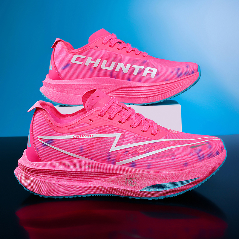 Breathable Mesh Athletic Shoes - Sepatu Lari Carbon Board Marathon Pria