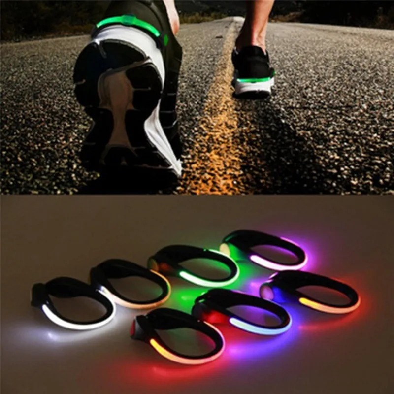 Reflective Night Running Shoes - 2024 sepatu bercahaya klip lampu luar