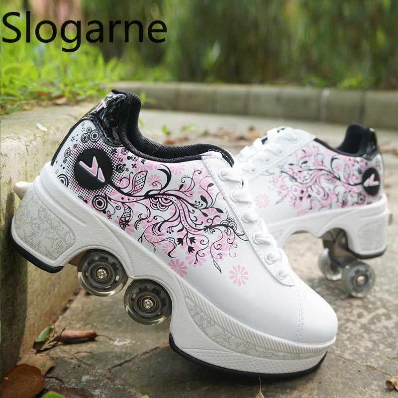 Sneakers - Sepatu Roda Deformasi 4 Roda Wanita,