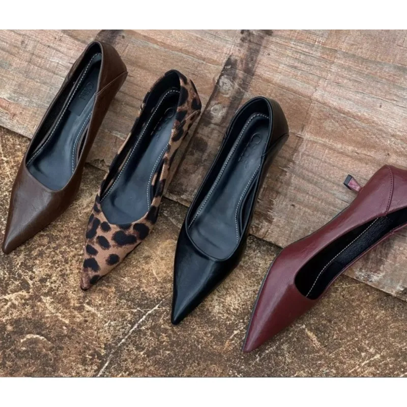 Women'S Shoes - 2024 wanita seksi High Heels Burgundy