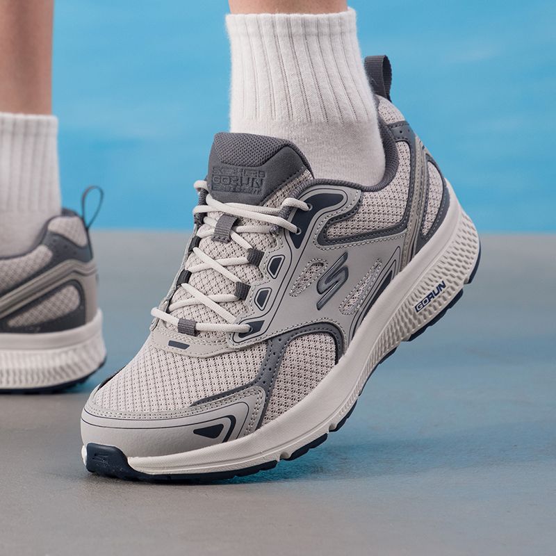 Lightweight Road Running Shoes - Sepatu Pria Skechers Asli, Model Rendah,