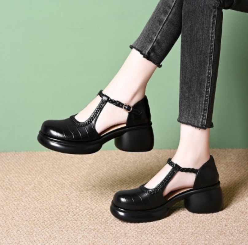 Sandal Mary Jane Wanita Warna  - Sandals ulasan dan harga
